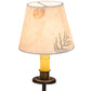 Meyda Lighting Elk on the Loose 36" 8-Light Antique Copper Chandelier With Silver Mica Glass and White Textrene Shade