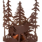 Meyda Lighting Elk through the Trees 11" Rust Wall Sconce