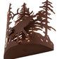 Meyda Lighting Elk through the Trees 11" Rust Wall Sconce
