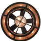 Meyda Lighting Elk through the Trees 45" 11-Light Oil Rubbed Bronze Chandelier With Silver Mica Shade Glass and Fan
