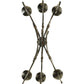 Meyda Lighting Elon 35" 6-Light Brushed Nickel Chandelier With Amber Faux Candlelight