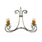 Meyda Lighting Elon 35" 6-Light Brushed Nickel Chandelier With Amber Faux Candlelight