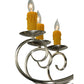 Meyda Lighting Elon 35" 6-Light Brushed Nickel Chandelier With Amber Faux Candlelight