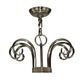 Meyda Lighting Elon 35" 6-Light Brushed Nickel Chandelier With Amber Faux Candlelight