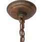 Meyda Lighting Elon 36" 6-Light Cortez Gold Island Chandelier With Amber Faux Candlelight