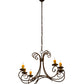 Meyda Lighting Elon 36" 6-Light Cortez Gold Island Chandelier With Amber Faux Candlelight