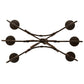Meyda Lighting Elon 36" 6-Light Cortez Gold Island Chandelier With Amber Faux Candlelight