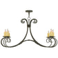 Meyda Lighting Elon 48" 8-Light Blackwash Chandelier With Ivory Faux Candlelight