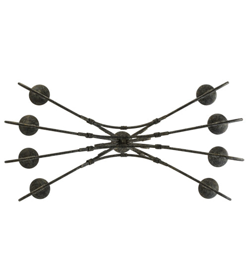 Meyda Lighting Elon 48" 8-Light Blackwash Chandelier With Ivory Faux Candlelight