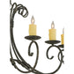 Meyda Lighting Elon 48" 8-Light Blackwash Chandelier With Ivory Faux Candlelight