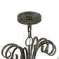 Meyda Lighting Elon 48" 8-Light Blackwash Chandelier With Ivory Faux Candlelight