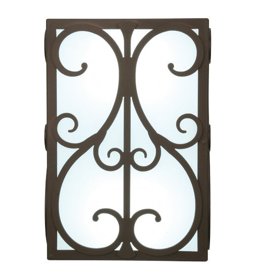 Meyda Lighting Elsa 12" Cajun Spice Wall Sconce With Statuario Idalight Shade Glass