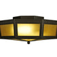 Meyda Lighting Eltham 16" 2-Light Timeless Bronze Flush Mount Light With Amber Shade Glass