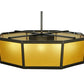 Meyda Lighting Eltham 241396 36" 4-Light Timeless Bronze Semi-flush Mount Light With Amber Shade Glass