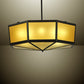 Meyda Lighting Eltham 36" 4-Light Timeless Bronze Semi-flush Mount Light With Amber Shade Glass
