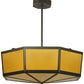 Meyda Lighting Eltham 36" 4-Light Timeless Bronze Semi-flush Mount Light With Amber Shade Glass
