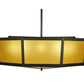 Meyda Lighting Eltham 36" 4-Light Timeless Bronze Semi-flush Mount Light With Amber Shade Glass