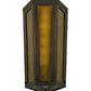 Meyda Lighting Eltham 7" Timeless Bronze Wall Sconce With Amber Shade Glass