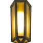 Meyda Lighting Eltham 7" Timeless Bronze Wall Sconce With Amber Shade Glass