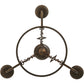 Meyda Lighting Elvita 24" 3-Light Gilded Tobacco Chandelier With Ivory Faux Candlelight