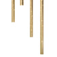Meyda Lighting Emmentaler 18"Sq 4-Light LED Oil Rubbed Bronze Cascading Pendant Light With Polished Brass Shade