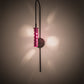 Meyda Lighting Emmentaler 5" Solar Black Wall Sconce With Medium Pink Shade