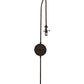 Meyda Lighting Emmentaler 5" Solar Black Wall Sconce With Medium Pink Shade