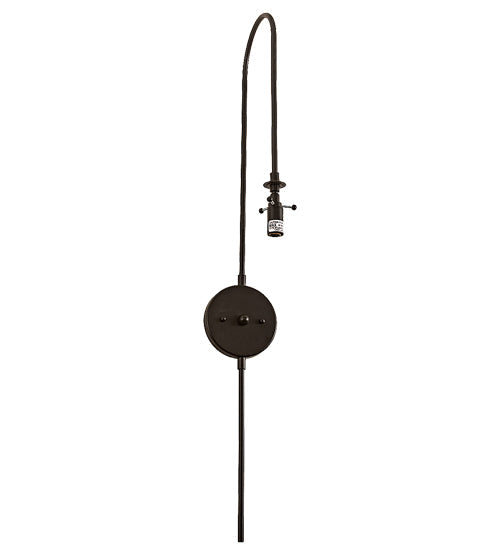 Meyda Lighting Emmentaler 5" Solar Black Wall Sconce With Medium Pink Shade