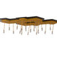 Meyda Lighting Emmentaler 51" 20-Light Gold & Black Island Pendant Light With Gold Anodized Aluminum Shade