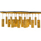 Meyda Lighting Emmentaler 51" 20-Light Gold & Black Island Pendant Light With Gold Anodized Aluminum Shade