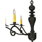 Meyda Lighting Emory 33" 6-Light Coffee Bean Chandelier With Ivory Faux Candlelight