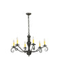 Meyda Lighting Emory 33" 6-Light Coffee Bean Chandelier With Ivory Faux Candlelight