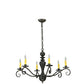 Meyda Lighting Emory 33" 6-Light Coffee Bean Chandelier With Ivory Faux Candlelight