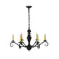 Meyda Lighting Emory 33" 6-Light Coffee Bean Chandelier With Ivory Faux Candlelight