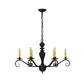Meyda Lighting Emory 33" 6-Light Coffee Bean Chandelier With Ivory Faux Candlelight