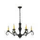 Meyda Lighting Emory 33" 6-Light Coffee Bean Chandelier With Ivory Faux Candlelight