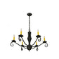 Meyda Lighting Emory 33" 6-Light Coffee Bean Chandelier With Ivory Faux Candlelight