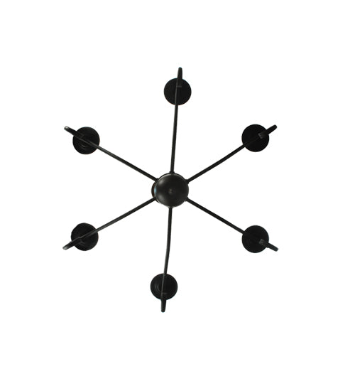 Meyda Lighting Emory 33" 6-Light Coffee Bean Chandelier With Ivory Faux Candlelight