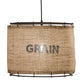 Meyda Lighting Empire 16" Dark Bronze Pendant Light With Brown Burlap Grain Sack Shade