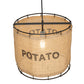 Meyda Lighting Empire 16" Solar Black Pendant Light With Brown Burlap Potato Sack Shade
