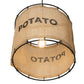 Meyda Lighting Empire 16" Solar Black Pendant Light With Brown Burlap Potato Sack Shade