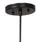 Meyda Lighting Empire 16" Solar Black Pendant Light With Brown Burlap Potato Sack Shade