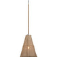 Meyda Lighting Empire 24"W x 33"H Black Pendant Light With Burlap Textrene Shade