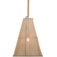 Meyda Lighting Empire 24"W x 33"H Black Pendant Light With Burlap Textrene Shade