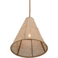 Meyda Lighting Empire 24"W x 33"H Black Pendant Light With Burlap Textrene Shade