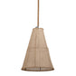Meyda Lighting Empire 24"W x 91"H Black Pendant Light With Burlap Textrene Shade