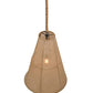 Meyda Lighting Empire 24"W x 91"H Black Pendant Light With Burlap Textrene Shade
