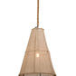 Meyda Lighting Empire 24"W x 91"H Black Pendant Light With Burlap Textrene Shade