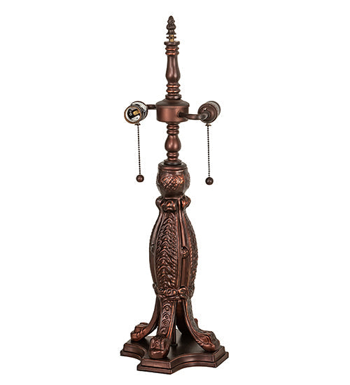 Meyda Lighting Empire 25" 2-Light Mahogany Bronze "S" Cluster Table Lamp Base