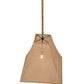 Meyda Lighting Empire 34" Solar Black Square Bell Pendant Light With Beige Burlap Textrene Shade